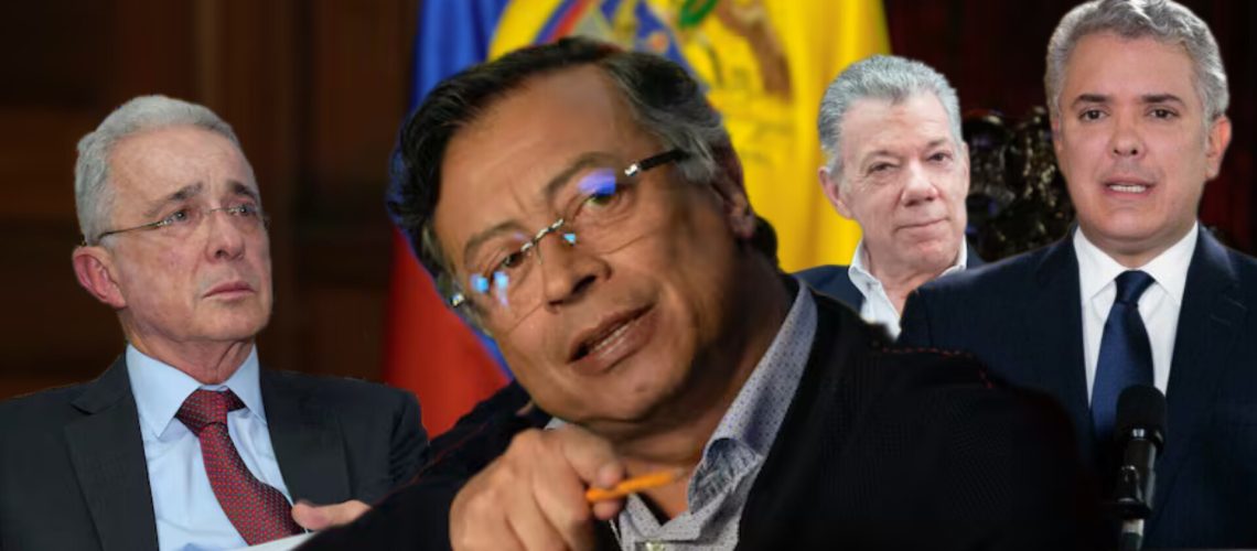 Petro, Uribe, Santos y Duque