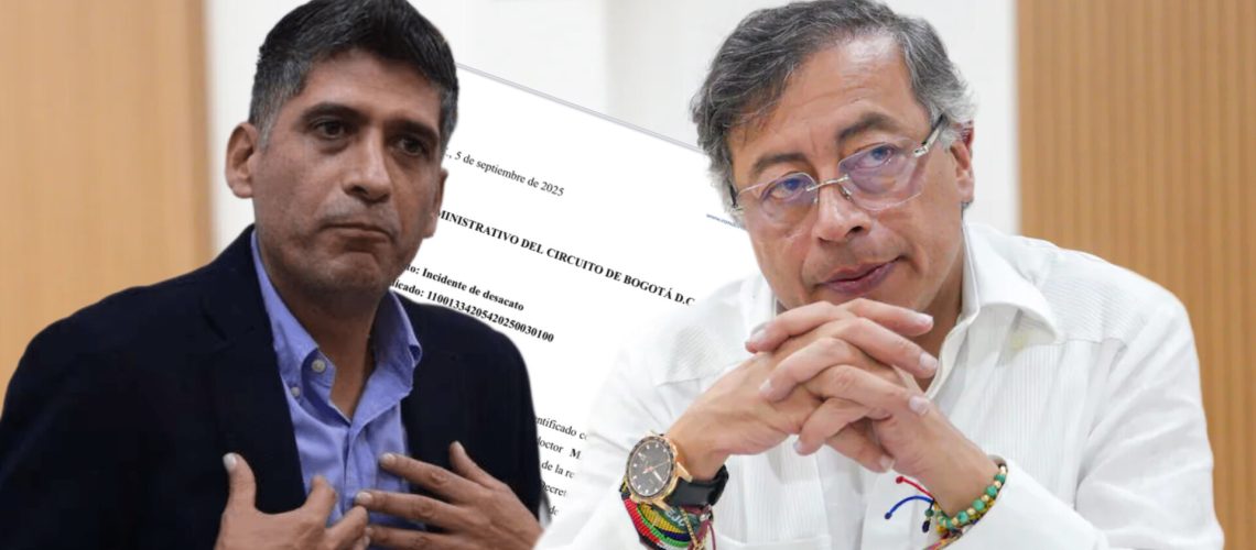 Fiscal Mario Burgos y presidente Gustavo Petro