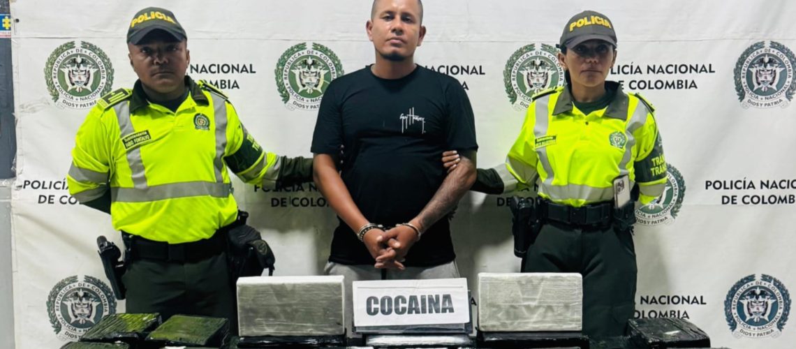 Hombre capturado con 37 panelas de cocaína en Barranquilla