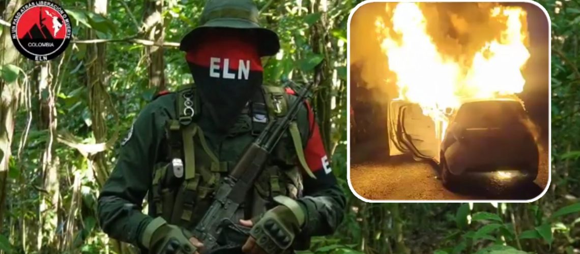 ELN sobre incendio a vehículo de campaña de Abelardo de la Espriella en Norte de Santander