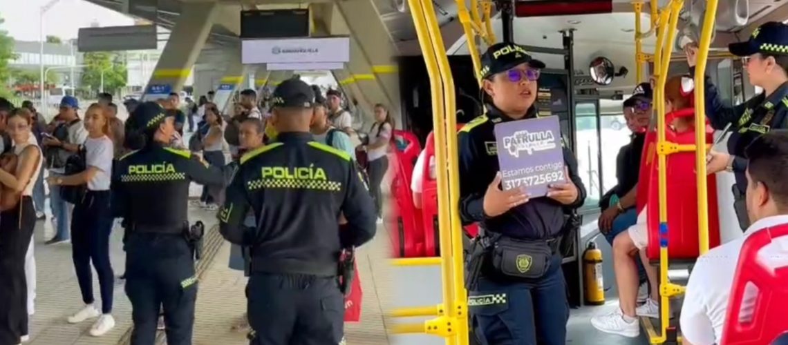 Policía Metropolitana de Barranquilla campaña sobre violencia de género