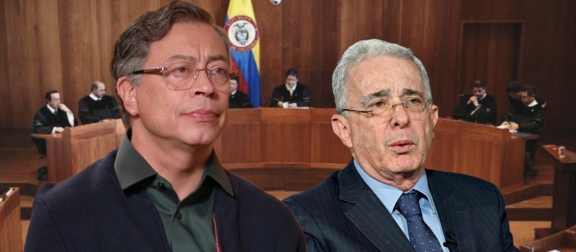 Presidente Gustavo Petro, expresidente Álvaro Uribe y Corte Suprema