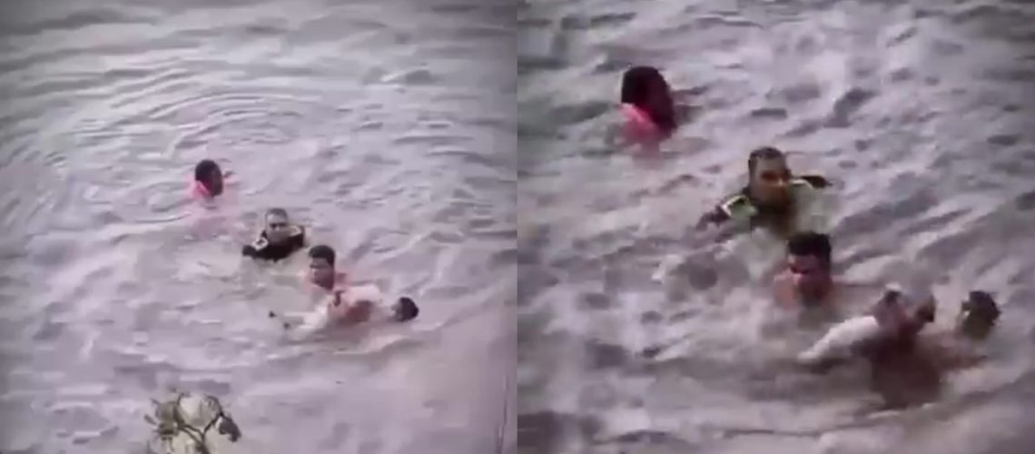 Bebé lanzada al río Bogotá por su ,adre y rescatada por policías