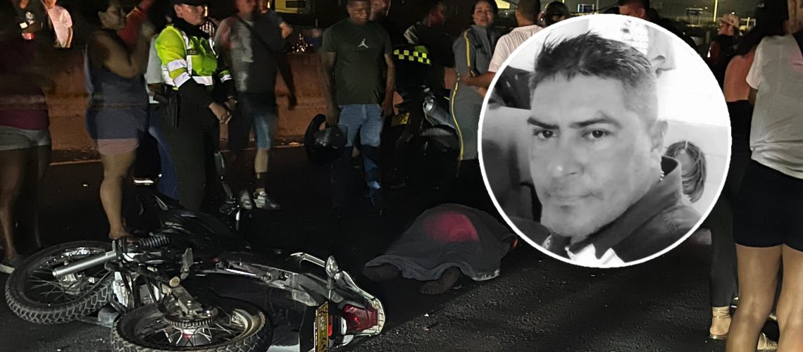 motociclista accidentado vía La Playa - Las Flores