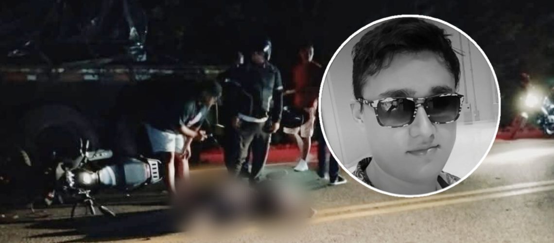 Motociclista fallecidos al chocar contra un tractocamión cerca de San Juan Nepomuceno