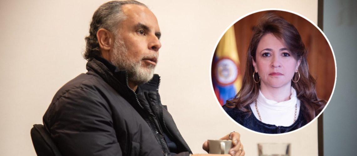 Armando Benedetti y magistrada Cristiana Lombana