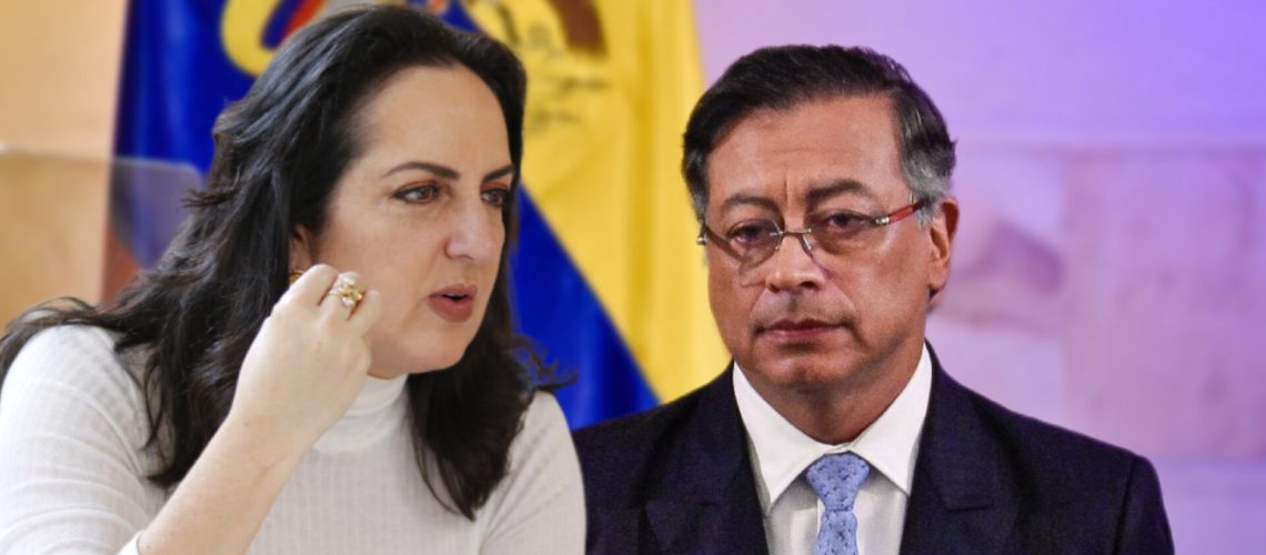 María Fernanda Cabal y Gustavo Petro