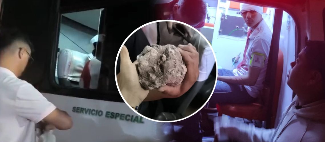 Ataque con piedra a bus en Alameda del Río