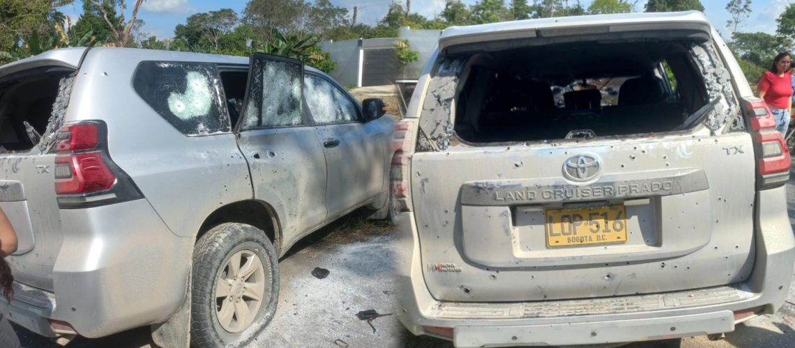 atentado contra esquema de seguridad de senador Jairo Castellanos en Arauca