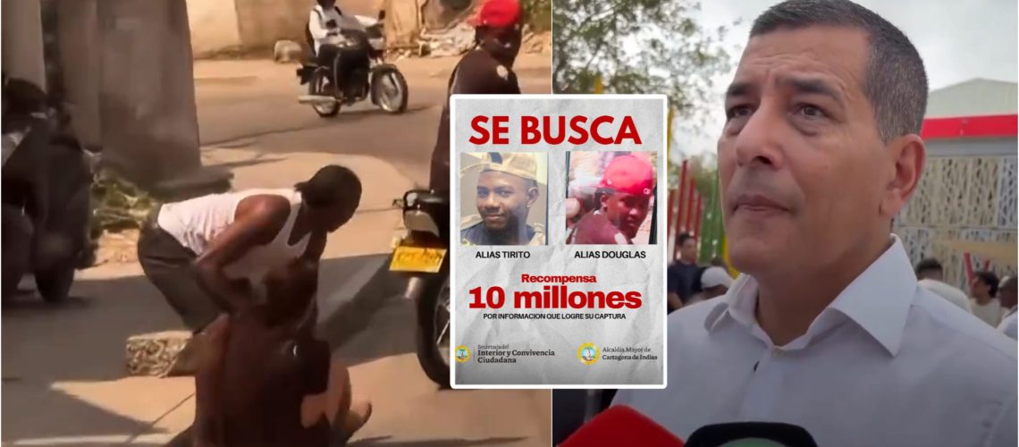 Alias Tirito y Douglas, delincuentes que atracaron a turista en Cartagena