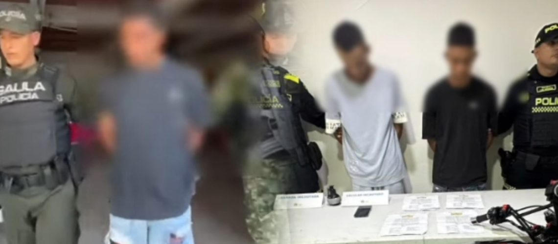 Capturados por extorsión en Juan de Acosta