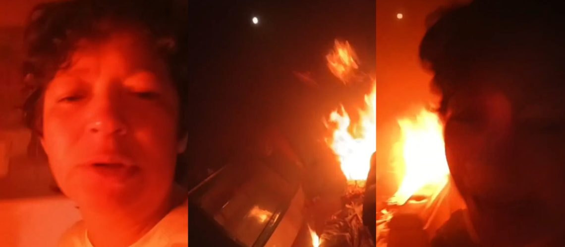 Mujer que incendió su casa y se grabó en Yumbo