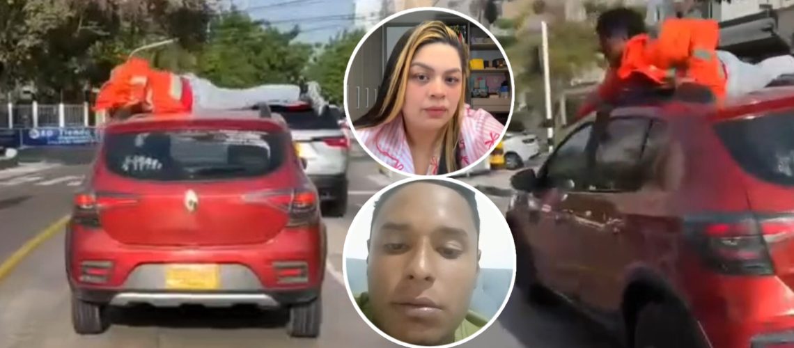 Video viral de domiciliario y mujer que lo arrastró con su vehículo en Barranquilla