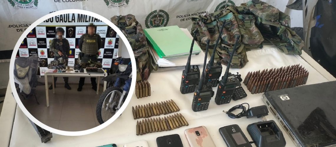 Incautan material guerra Clan del Golfo (1)