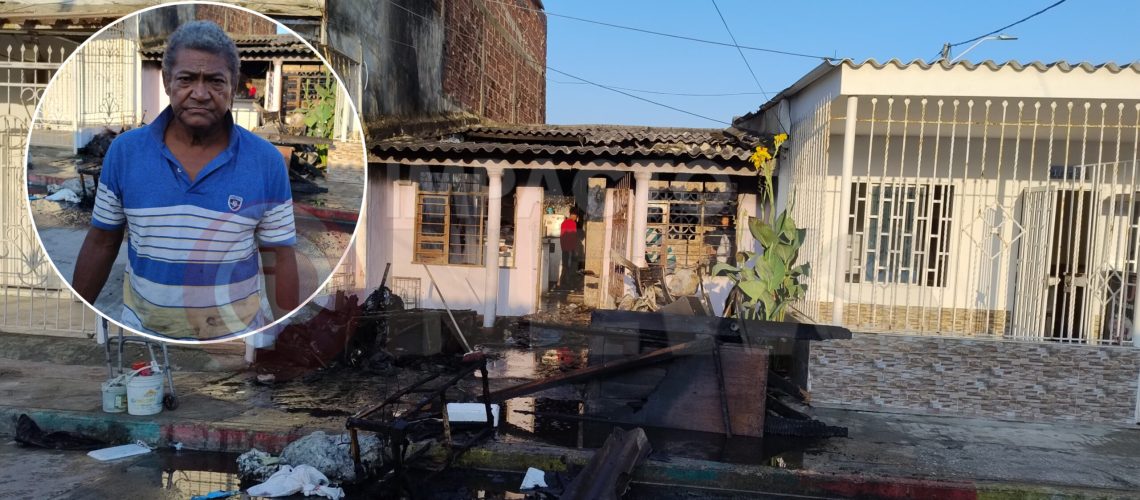 Incendio casa barrio El Pueblo