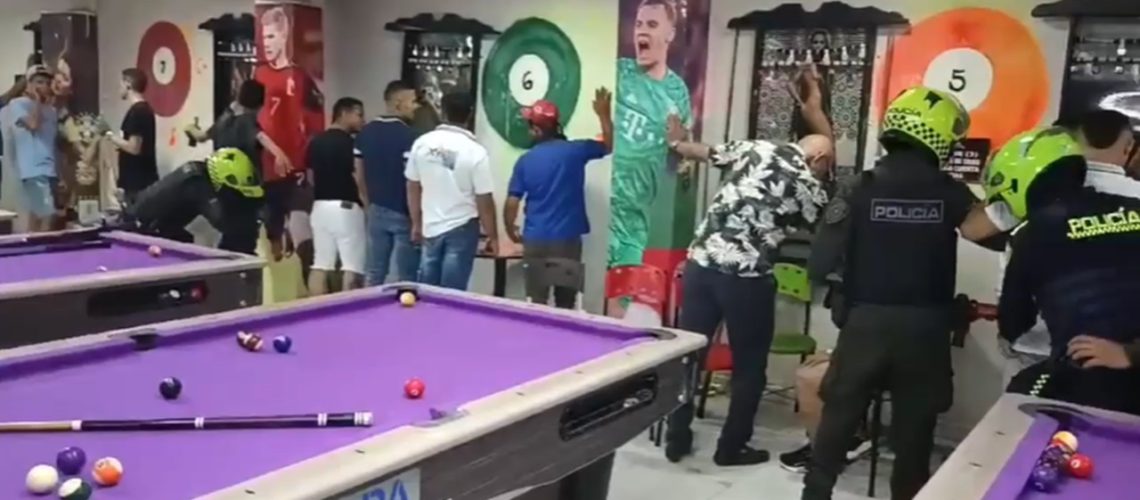 Intervención de la Policía en el barrio El Pueblo Barranquilla