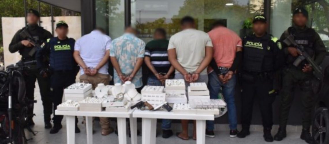 Involucrados robo de joyería Cartagena