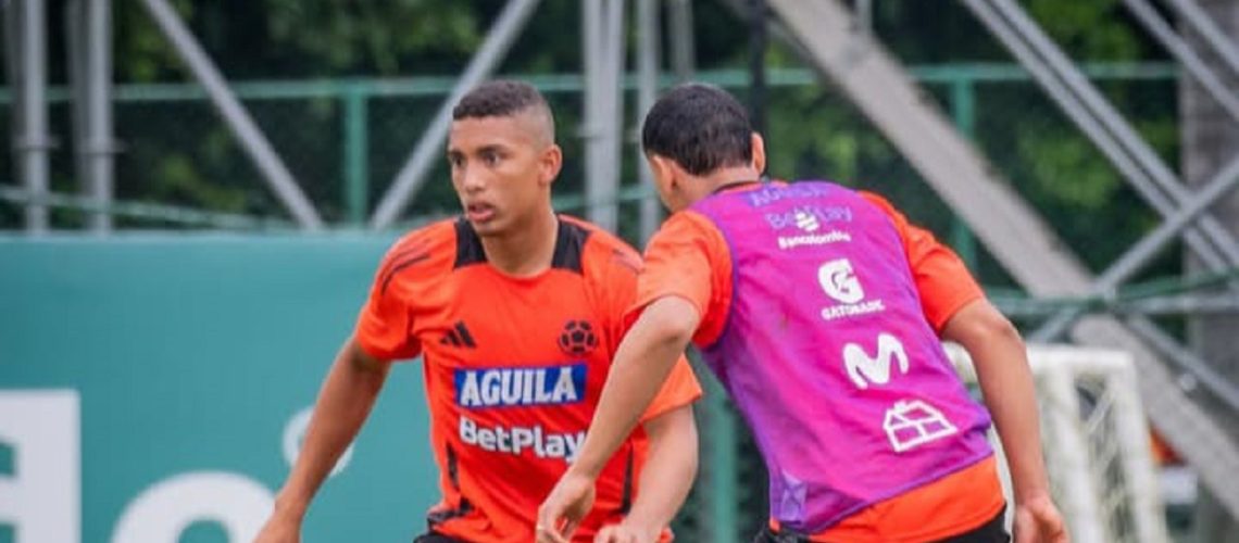 Jordan Barrera con la Colombia sub-20
