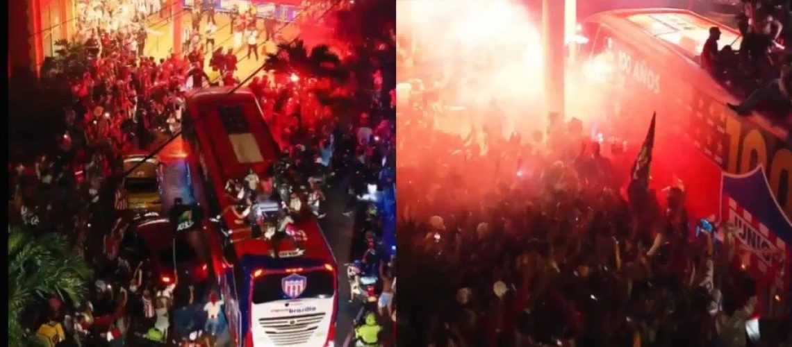 Llegada de Junior de Quilla con la 11