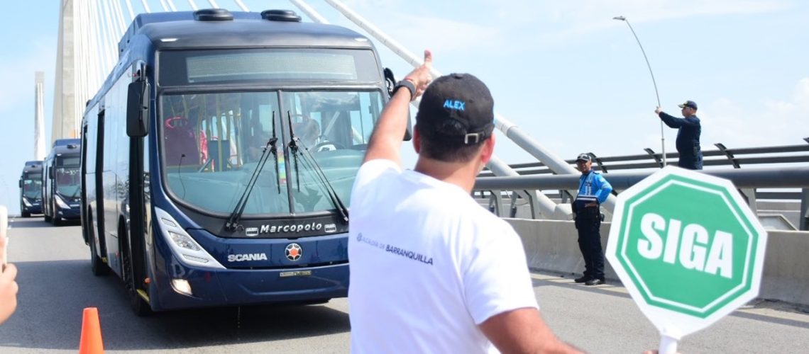 Llegada modernos buses modernos de Transmetro a Barranquilla 2