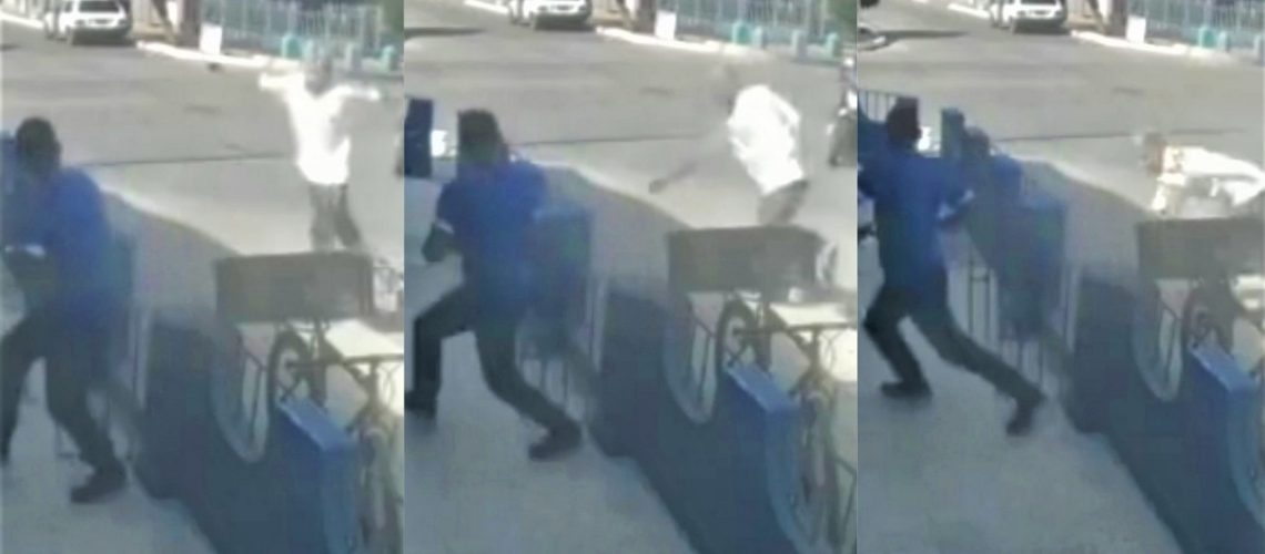 Lo iban a atracar y el ladrón se cayó