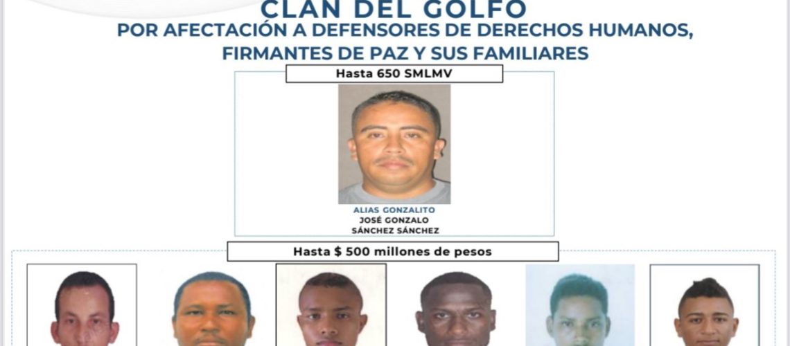 Los más buscados del Clan del Golfo 2