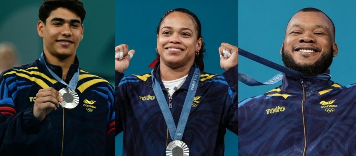 Los tres medallsitas en parís 2024
