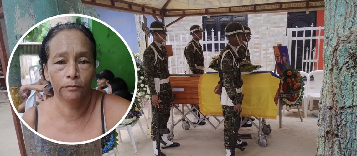 Madre soldado asesinado Palmar de Varela