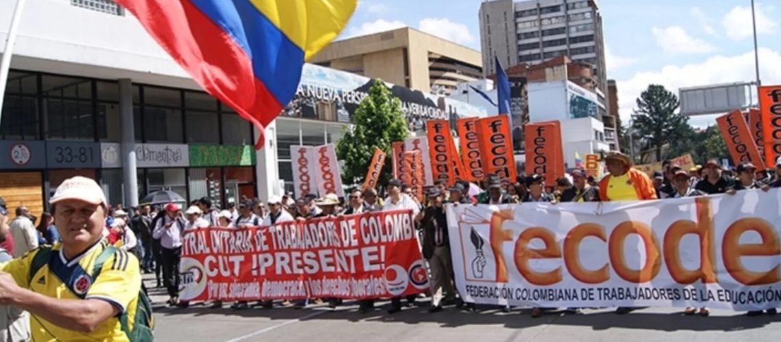 Marchas sindicalistas a favor del Gobierno Petro