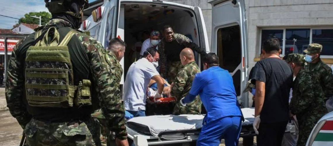 Militares explosión batallón Aguachica