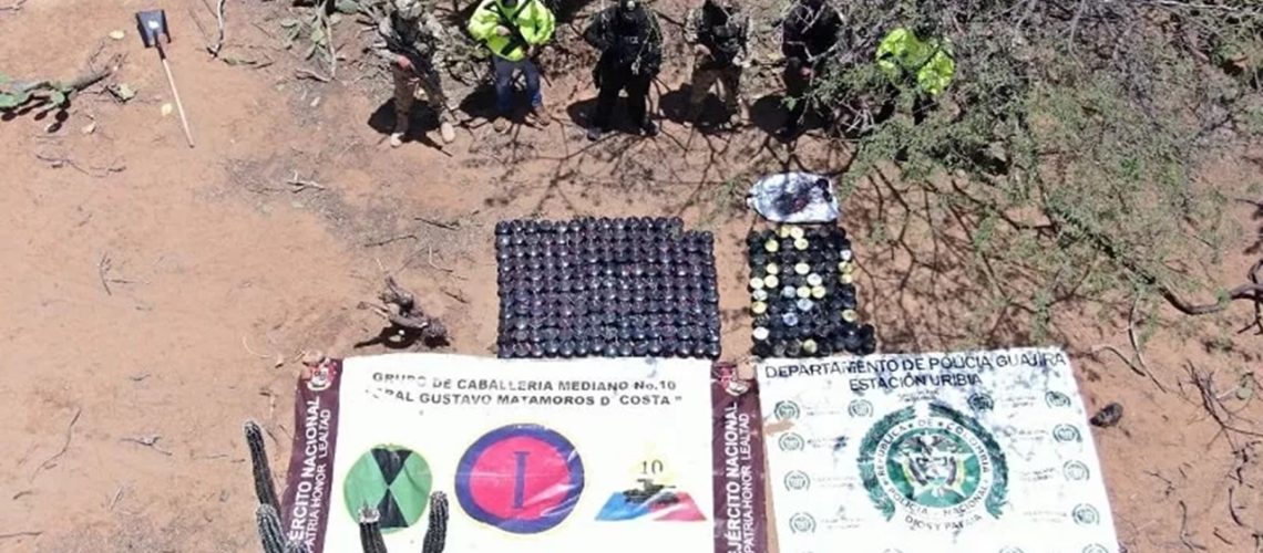 Minas antipersona halladas en Uribia La Guajira