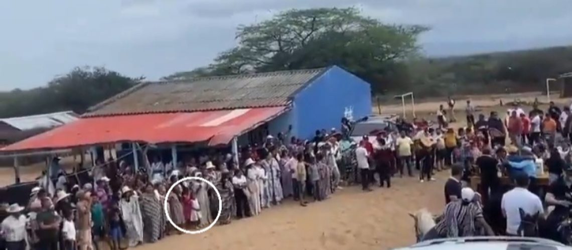 Niña muerta en veloria Wayuu