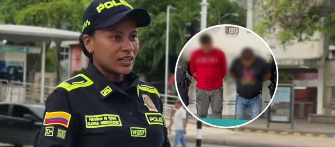 Patrullera Gloria Hernández capturó a hombres que lanzaron granada en Caribe Verde