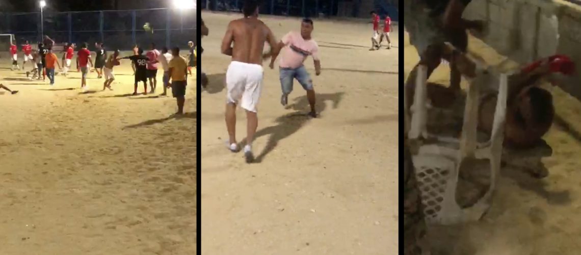 Pelea cancha La Victoria