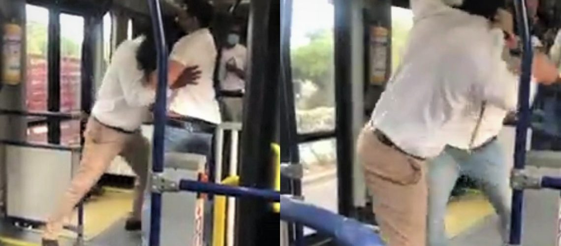 Pelea en bus de Transcaribe