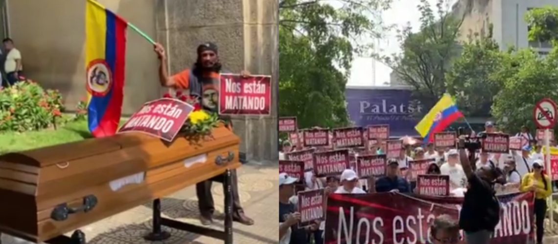 Plantón comerciantes Barranquilla