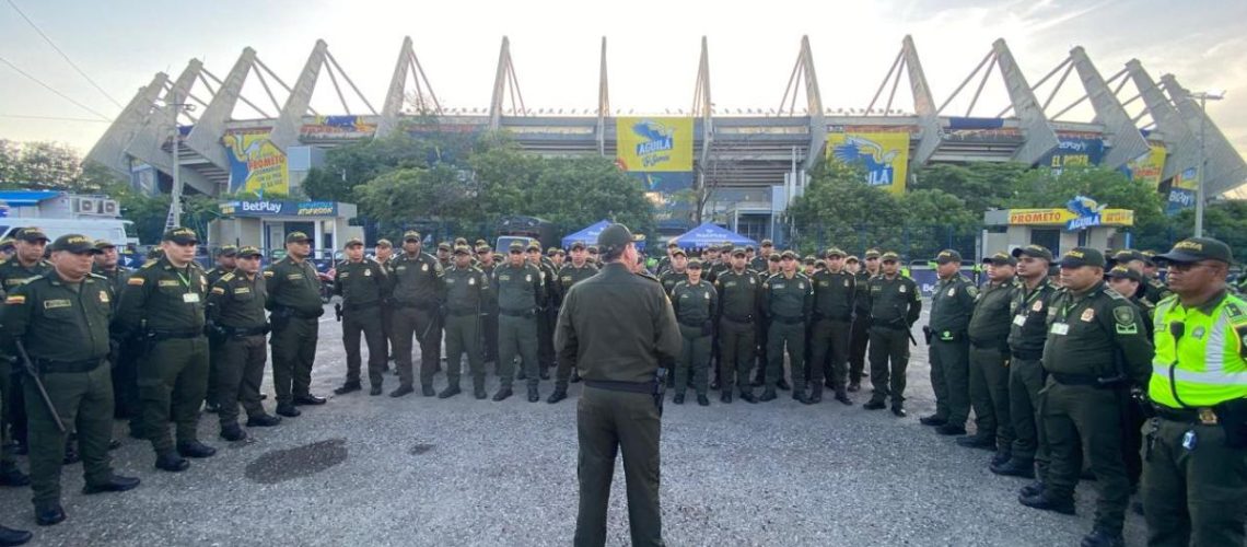Policía seguridad estadio Metropolitano