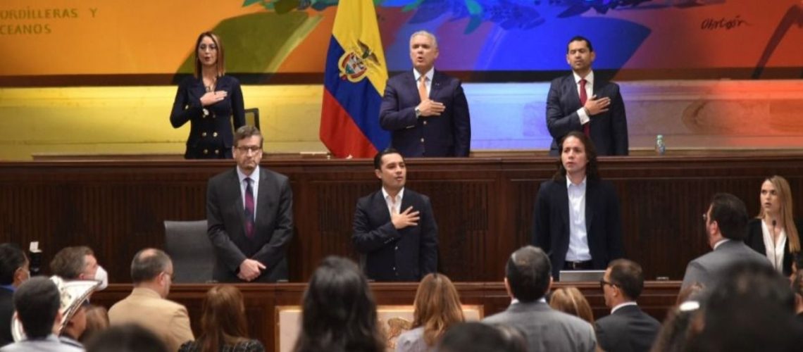 Presidente Iván Duque fue abucheado en la instalación del Consejo Nacional de Juventud en el Congreso