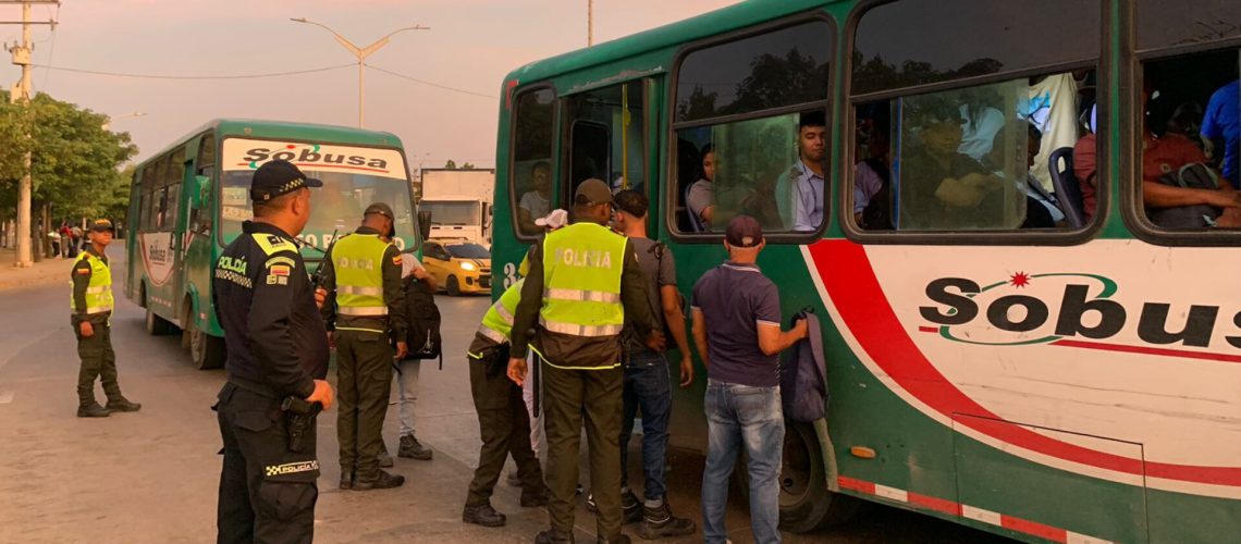 Registro buses Barranquilla Policía