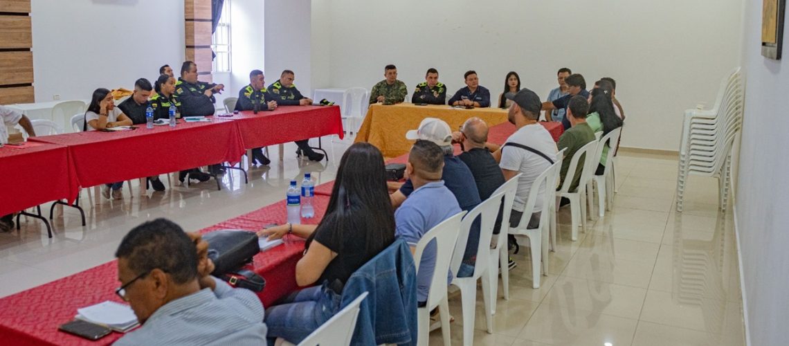 Reunión Alcaldía de Soledad, autoridades y comerciantes por el tema de las extorsiones