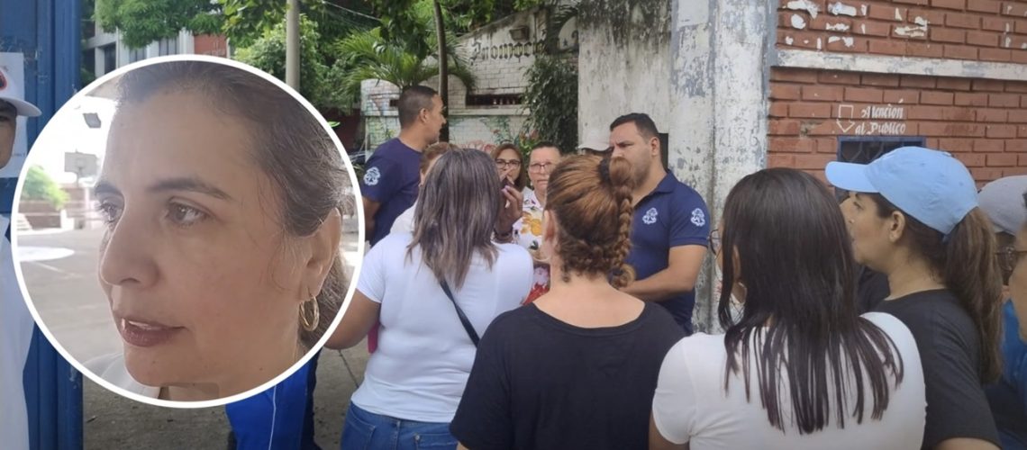 Secretaria Eduacación Protesta Sofía Camargo de Lleras