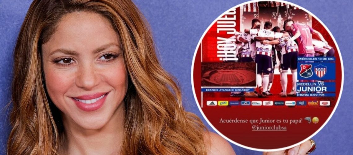 Shakira alienta al Junior
