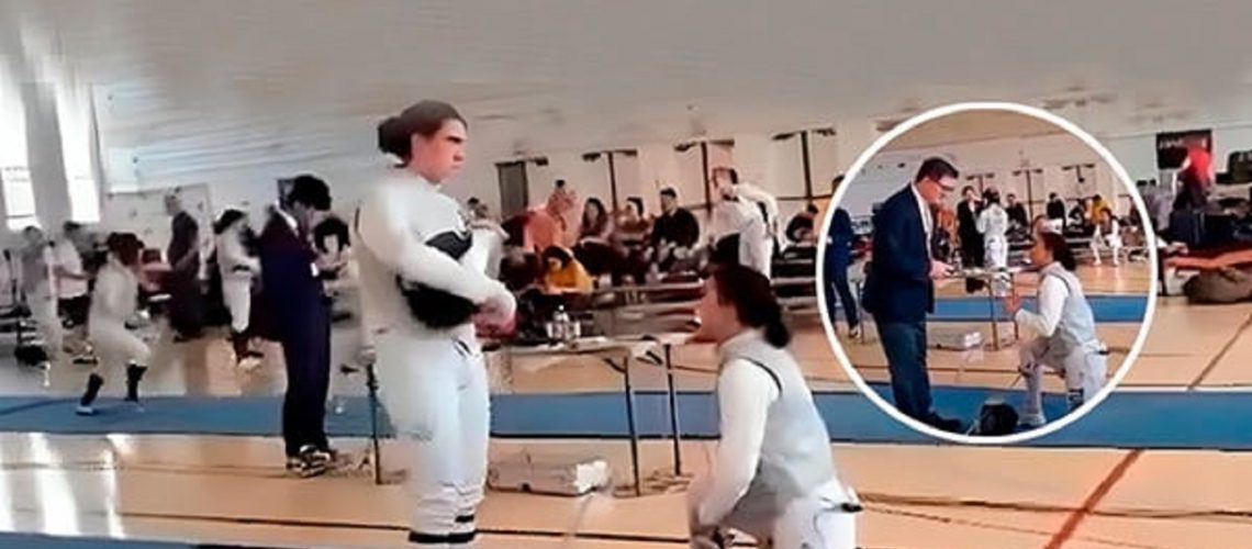 Suspenden a esgrimista mujer que no quiso pelear con macho