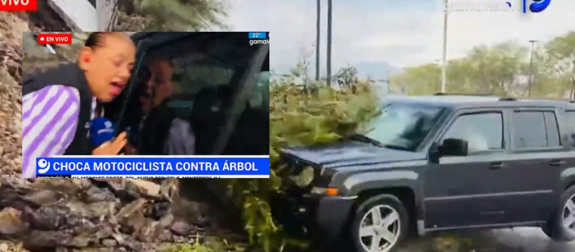 Vehículo atropella a reportera en Monterrey
