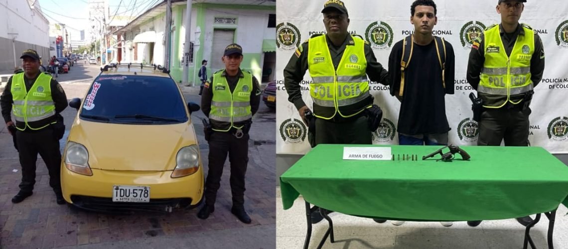 Recuperación taxi y capturado centro de Barranquilla