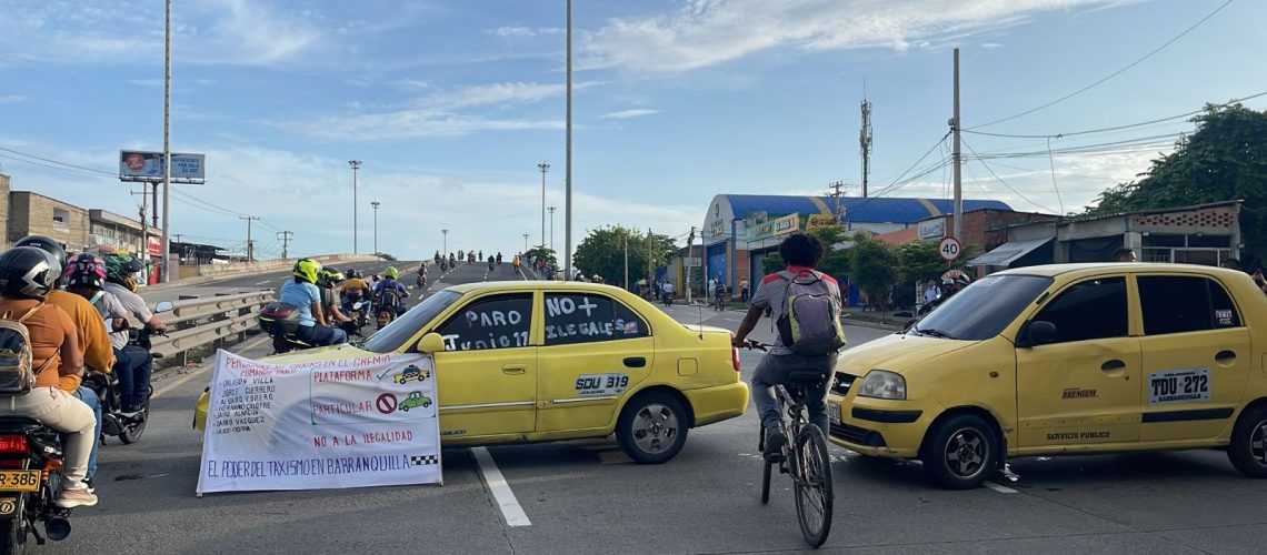 Paro taxistas Barranquilla