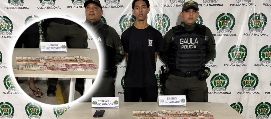 Alias Maicol, presunto extorsionista capturado en Malambo
