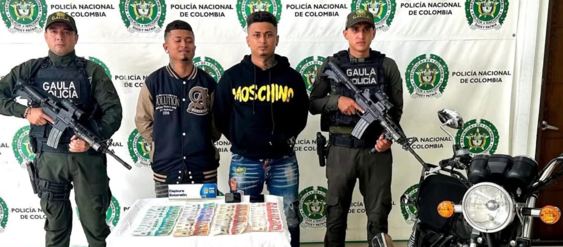 Atlanticenses capturados en Floridablanca por extorsión