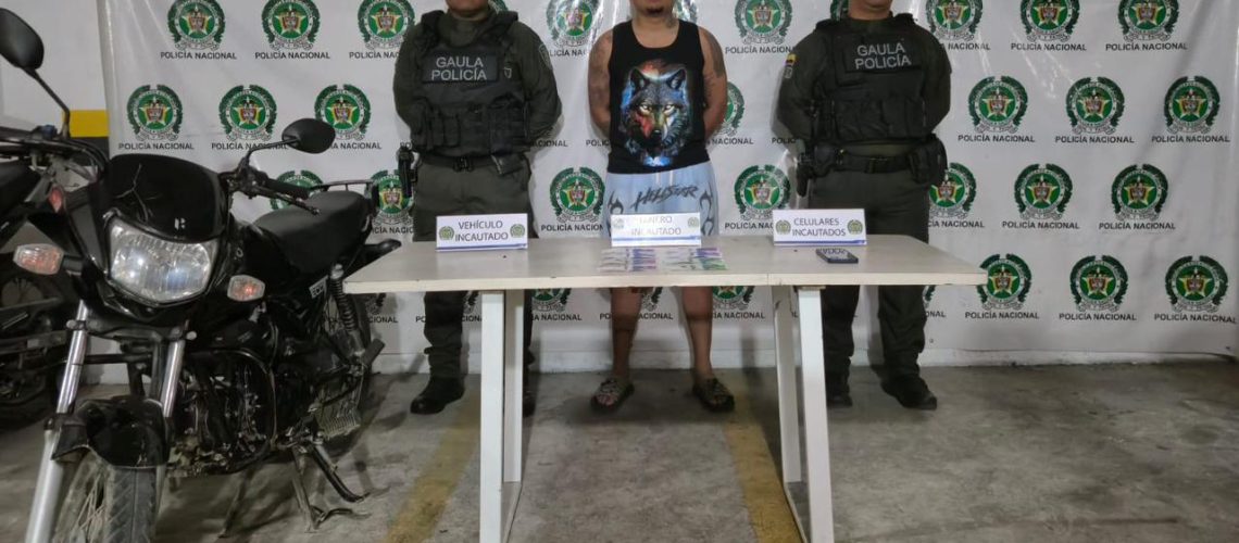 Captura de alias Lobo, extorsionista de los Costeños en Soledad