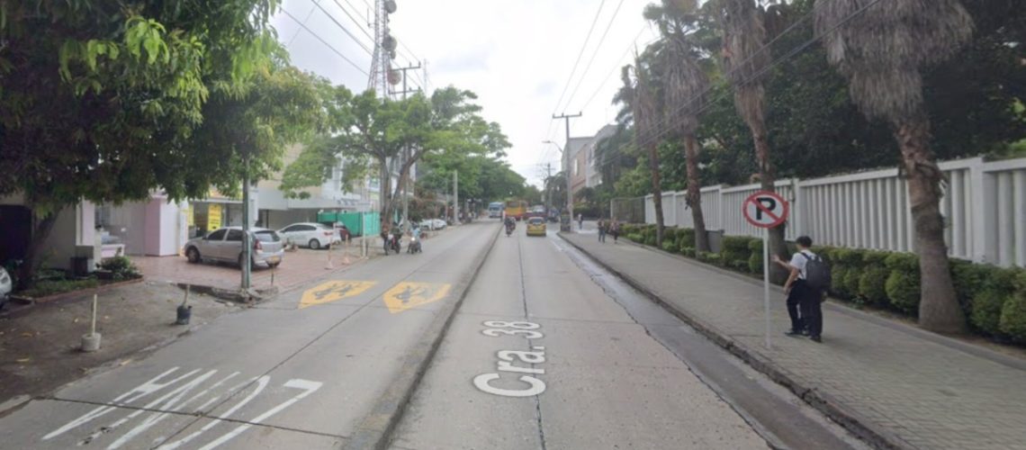 Cierre carrera 38 entre calles 74 y 76